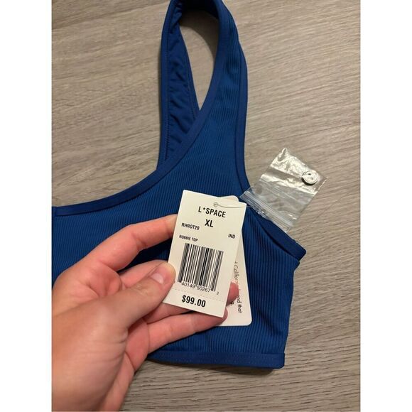 L*Space Robbie Blue Bikini Top Sz XL NWT - Picture 3 of 3